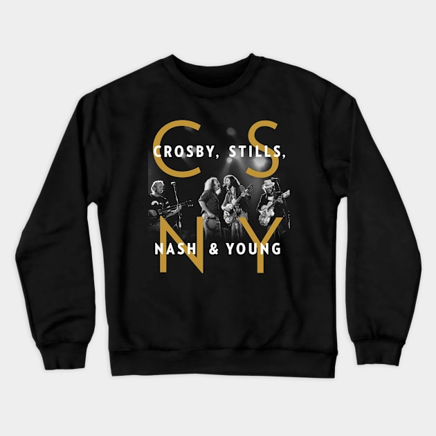 Crosby Stills Nash Young Crewneck Sweatshirt by Kurasaki